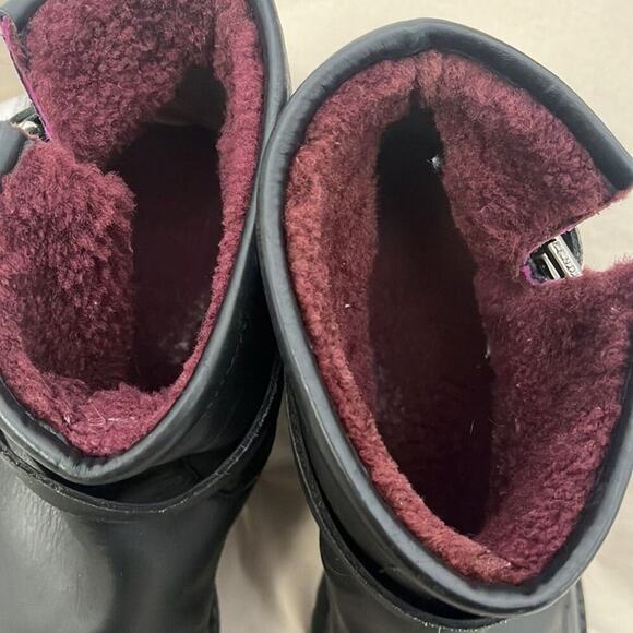 FENDI LEATHER FUR LINED ANKLE BLACK BOOTS SIZE 39 - Picture 3 of 8